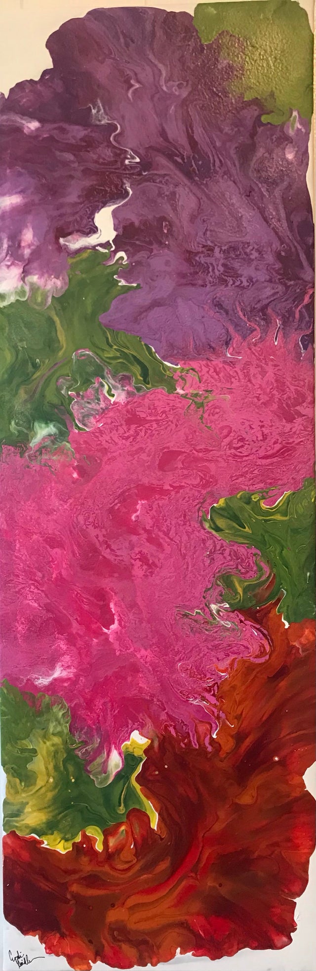 CeeCee's Creations: iridescent landscape : an abstract acrylic painting